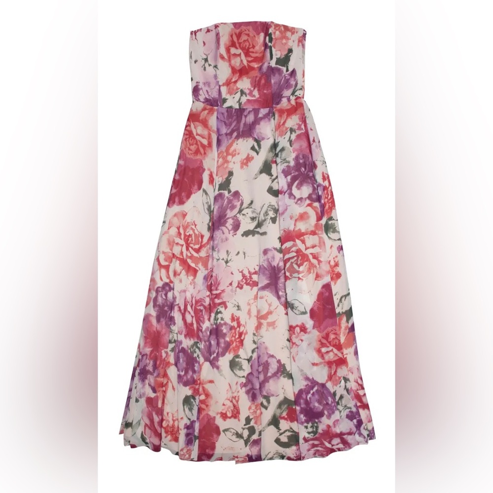 BB Dakota Floral Maxi Skirt - Pink, Purple & Cream